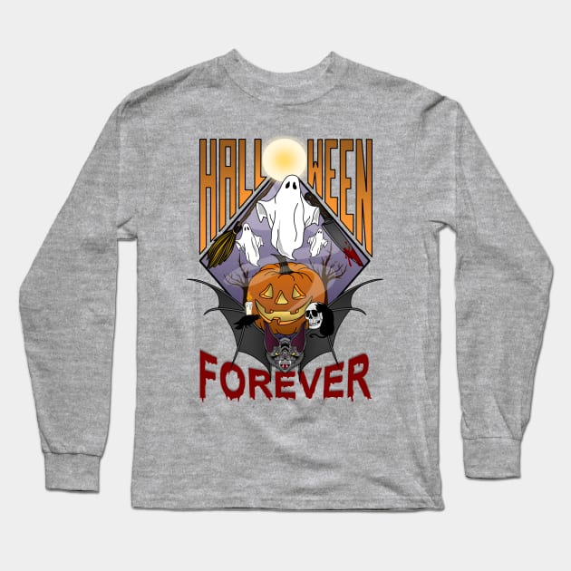 Halloween Forever Long Sleeve T-Shirt by Screen Fiend Merch